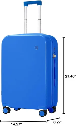 Miniatura 5 de Mixi - Maleta con ruedas giratorias, de policarbonato, rígida, con cubierta y cerradura TSA, estuche de viaje ligero, de 16, 20, 22, 24 y 28 pulg