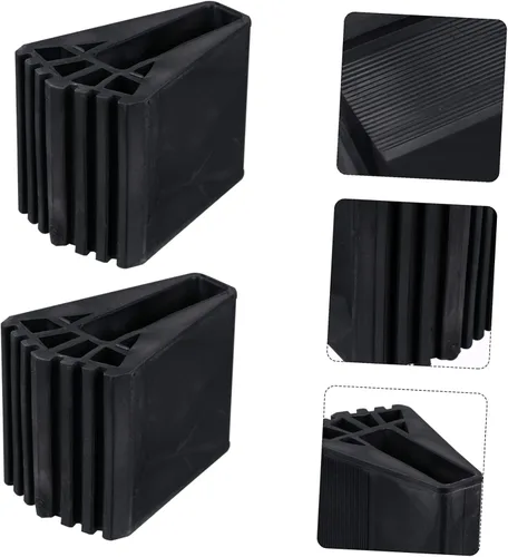 Miniatura 6 de Hemobllo Fundas para patas de escalera, 4 unidades, antideslizantes, accesorios de escalera plegables, almohadillas de goma para pies de escalera