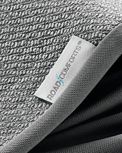 Miniatura 5 de Road Comforts Juego completo de fundas de asiento de automóvil para asiento delantero y trasero, respaldo bajo, protector de asiento de lino, Gris