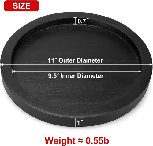Miniatura 3 de Bandeja decorativa redonda para mesa de café, mesa de comedor, encimera, pequeñas bandejas de servir de madera, decoración de cocina de granja