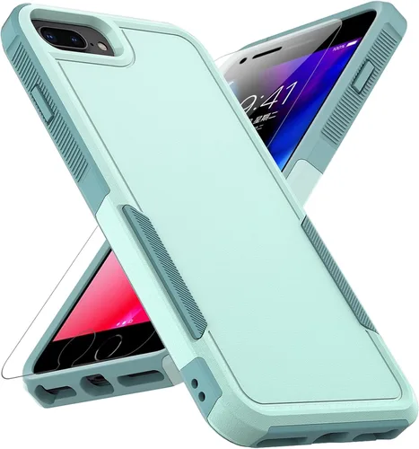 Miniatura 13 de MDCN Funda para iPhone 8 Plus, iPhone 7 Plus: funda protectora de doble capa resistente para teléfono celular, a prueba de golpes, resistente