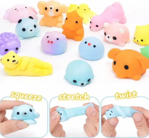 Miniatura 10 de Paquete de 125 juguetes para la ansiedad, regalos de fiesta, juego sensorial de burbujas seleccionadas al azar, 65 calcomanías, regalos para niños