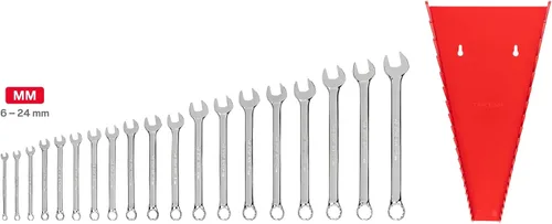 Miniatura 3 de TEKTON Juego de llaves combinadas con estante, 19 piezas (0.236-0.945 in) WCB91202