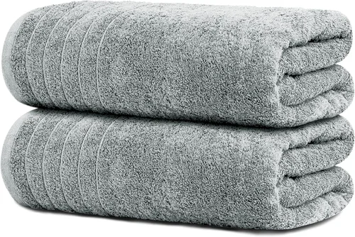 Miniatura 9 de Tens Towels - Paquete de 2 sábanas de baño extra grandes de 35 x 70 pulgadas, 100% algodón, más grandes y más ligeras, secan más rápido, súper Negro