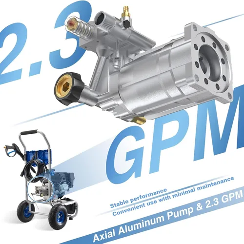 Miniatura 4 de Lavadora a presión de gas de 3500 PSI, lavadora de alta presión a gas de 2.3 GPM con motor de 209 CC, 4 boquillas ajustables, manguera de alta Azul