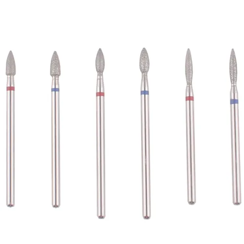 Miniatura 7 de Brocas de uñas limpias para cutículas en forma de bola, 6 piezas para preparación de uñas Broca de uñas de piedra de diamante para manicura