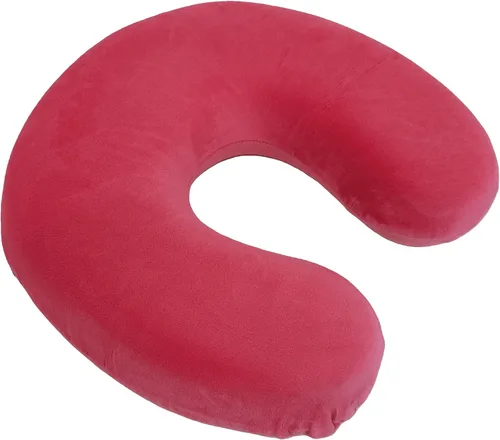 Miniatura 12 de Almohada de viaje en forma de U de espuma viscoelástica Soporte para el cuello Cojín de reposacabezas (negro)