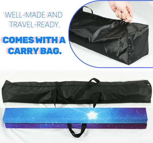 Miniatura 7 de FC FUNCHEER - Viga de equilibrio plegable, viga de suelo para gimnasia, equipo de gimnasia para niños, base de madera, fondo antideslizante y bolsa