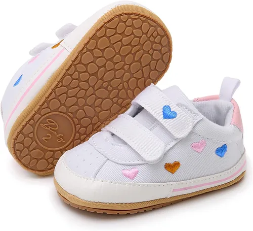 SOFMUO Zapatos deportivos para bebés, niños y niñas, de piel sintética, antideslizantes, suela de goma suave, botines de vestir para niños pequeños