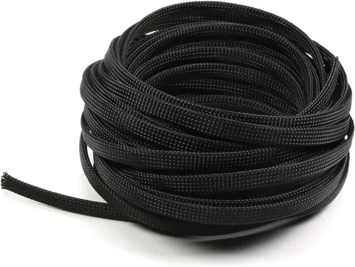 Aicosineg Funda trenzada para cable de telar de alambre de PET de 32.81 pies a 1/3 pulgadas, protector para auriculares de audio y video HiFi,