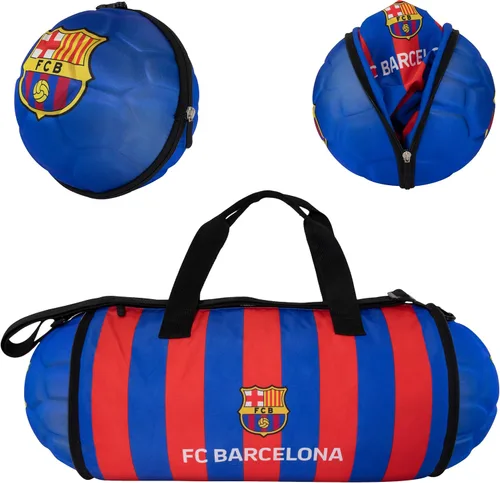 Bolsa deportiva oficial del FC Barcelona para deportesfútbol Plegableextensible, Azul, Bolsa de lona