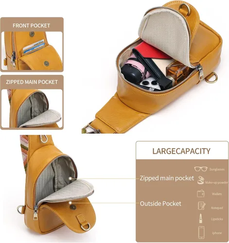 Miniatura 3 de Mochila para mujer, mochila de viaje de nailon, pequeña bolsa casual, A2-amarillo.