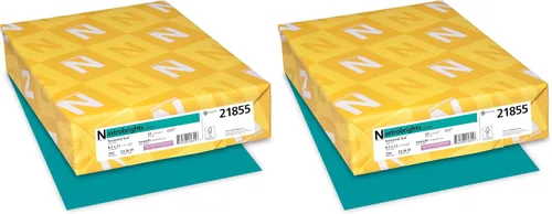 Neenah Wausau Astrobrights - Cartulina de colores, 8.5 x 11 pulgadas, 65 lb/176 GSM, verde azulado terrestre, 250 hojas (21855) (paquete de 2)
