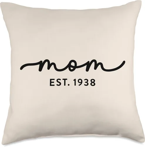 Miniatura 4 de Mom Est 1938 Custom Mom Personalized Mother’s Day Customized Throw Pillow