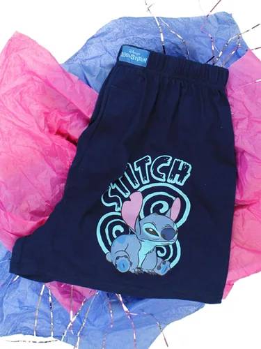 Miniatura 7 de Disney Lilo and Stitch - Pantalones cortos para hombre Classic L Azul marinoflor y brillo