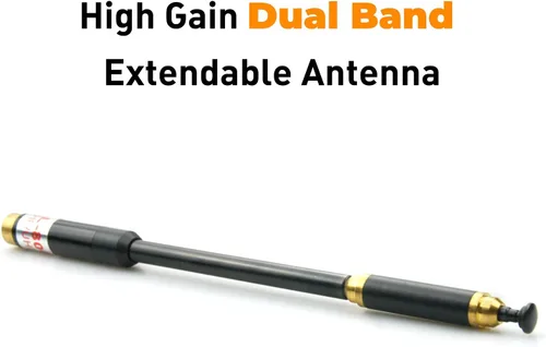 Miniatura 3 de AL-800 SMA-Antena de conector hembra Antena súper telescópica de alta ganancia VHF/UHF 144/430MHz para Kenwood TYT HYT Wouxun BAOFENG UV-5R UV-82 etc