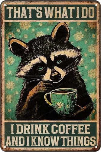 Miniatura 27 de Cartel de café con texto en inglés «Because Murder Is Wrong», póster metálico de 16 x 12 pulgadas CAFÉ CAT 3