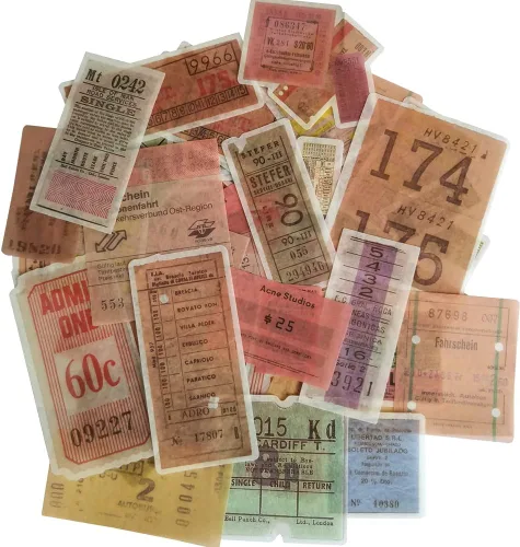 Vintage Washi - Juego de calcomanías autoadhesivas para álbumes de recortes, planificador de manualidades, diario, diario, álbum, cartas, tarjetas,