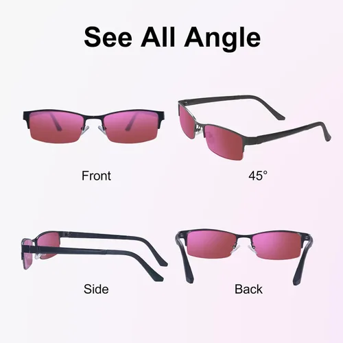 Miniatura 7 de Lentes daltónicos de color rojo y verde, alto contraste para la vida diaria, conducción, trabajo, uso en interiores y exteriores para hombres