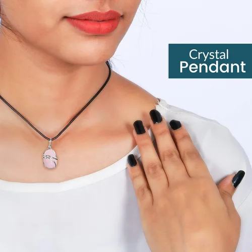 Miniatura 12 de PYOR Collar con colgante curativo de Reiki de cristal, gemas de buena suerte, prosperidad, riqueza, piedras preciosas naturales, collares de buena
