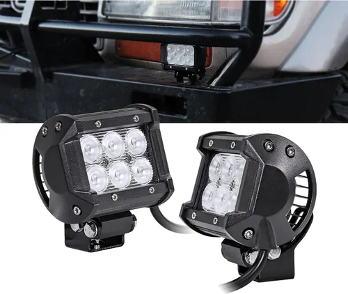 Miniatura 17 de Faro delantero de 4" LAMPHUS Cruizer de 18W, LED CREE para auto y motocicleta, 4", Inundación