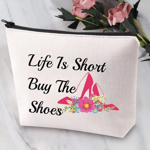 Miniatura 5 de JYTAPP Bolsa de maquillaje para amantes de los zapatos, bolsa de maquillaje de tacón alto, bolsa de cosméticos novedosa para mujer, mujer, niña
