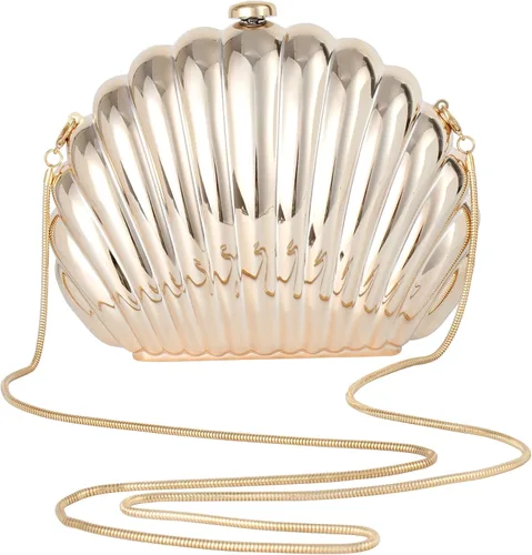 Miniatura 3 de Mini bolso de mano de noche de concha marina para mujer, correa de cadena, bolso cruzado