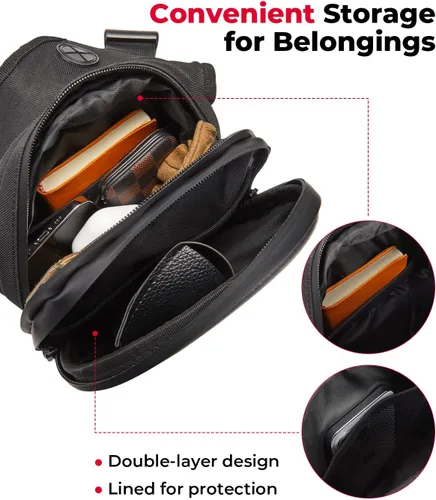 Miniatura 5 de KEMIMOTO Bolsa magnética para motocicleta, bolsa rígida de EVA para muslo y pierna caída, riñonera de motocicleta para hombres y mujeres, ideal