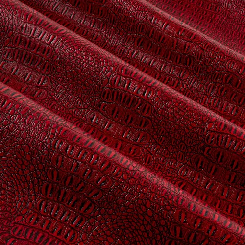 Miniatura 2 de Piel sintética Gator rojo/negro, tela por yarda