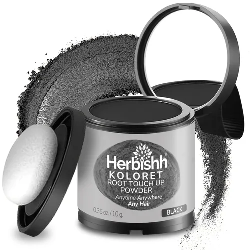 Miniatura 9 de Koloret - Polvo de retoque de raíz, polvo negro natural para mujeres y hombres, cobertura instantánea de raíces para cobertura de canas, corrector