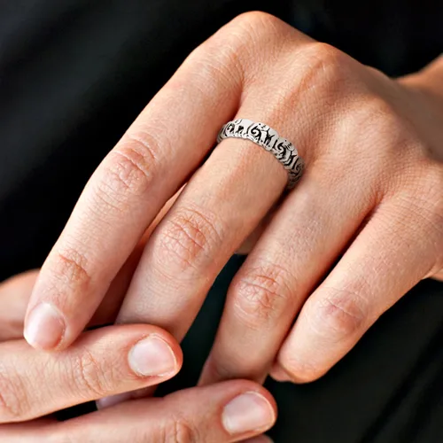 Miniatura 5 de AeraVida Anillo de plata de ley 925 con diseño de elefantes bohemios Anillo de elefante para mujer de plata de ley Anillos de plata de ley