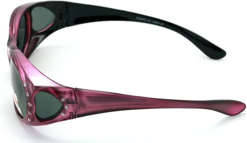 Miniatura 2 de V.W.E. Gafas de sol polarizadas para mujer, con diamantes de imitación, marco rectangular, con forma de corazón, 2.36 pulgadas