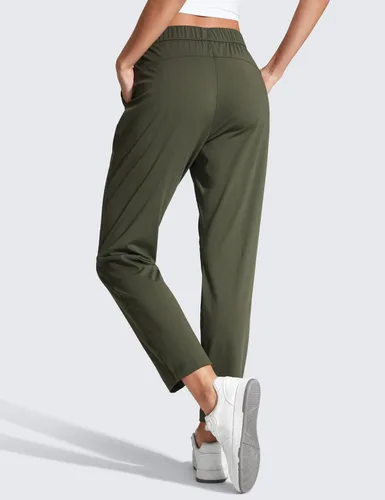 Miniatura 3 de CRZ YOGA - Pantalones de golf elásticos en 4 direcciones para mujer, de 27 pulgadas, pantalones casuales de 78, pantalones deportivos con bolsillos