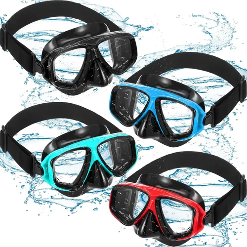 Miniatura 9 de Flutesan Gafas de natación para niños y jóvenes con cubierta para la nariz, correa elástica, máscara de buceo, natación, impermeable, gafas