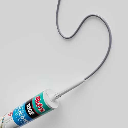 Miniatura 2 de Akfix 100E RTV - Calafateo de silicona gris (12 x 10.1 onzas líquidas), sellador de silicona 100% impermeable para cocina y baño, ducha, bañera