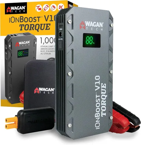 Miniatura 10 de Wagan EL7601 iOnBoost V8 Slim Arrancador de Coche 1200 A Pico 12 V Batería de Litio Portátil para Coche de hasta 4.0 L V8 de Gasolina o 2.0 L Diésel