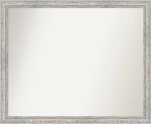 Miniatura 38 de Amanti Art Espejo de baño plateado para sobre fregadero, 23 x 23 pulgadas, espejo cuadrado plateado en ángulo, marco de madera moderno medio, se