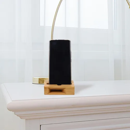Miniatura 9 de NUOBESTY Soporte de teléfono de madera con amplificador de sonido, soporte universal para teléfono móvil, 3.93 x 2.36 x 1.18 pulgadas, amplificador