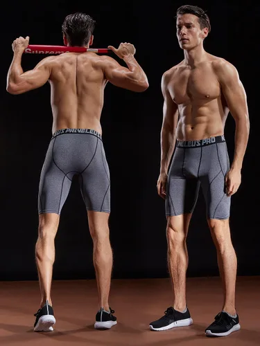 Miniatura 5 de NELEUS Paquete de 3 pantalones cortos de compresión para hombre