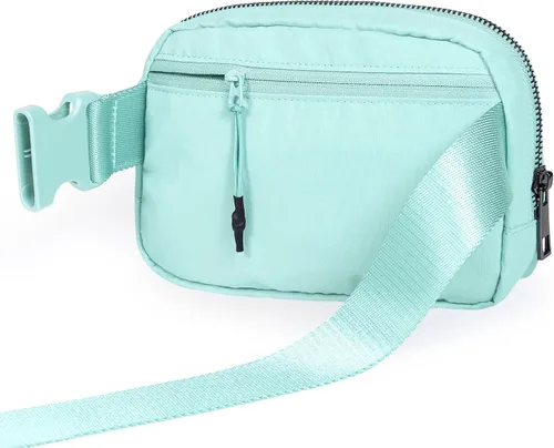 Miniatura 4 de ODODOS Minicangurera unisex con correa ajustable para entrenamiento, correr, viajar, senderismo, Glaseado azul