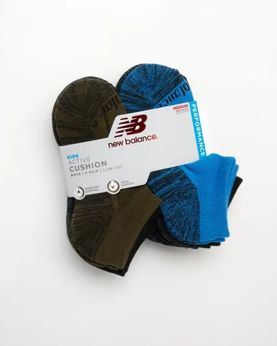 Miniatura 2 de New Balance Calcetines de corte bajo sin sudor para niños con soporte de arco paquete de 8