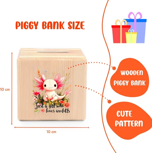 Miniatura 2 de Alcancía de ajolote para dinero, regalos para adolescentes y niñas, amantes de los ajolotl, accesorios temáticos, artículos de decoración