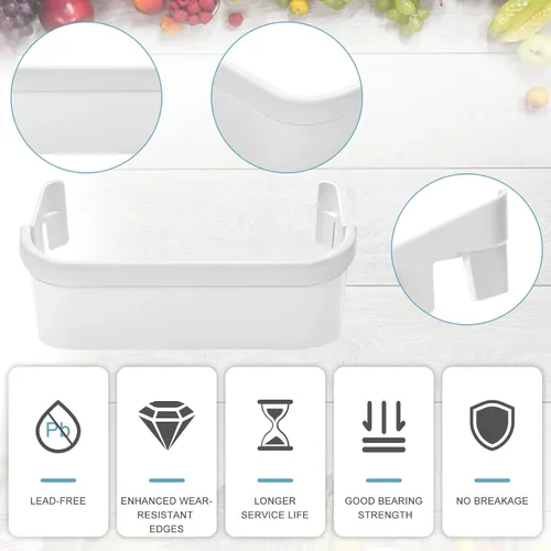 Miniatura 3 de AMI PARTS 240351601 Refrigerador Congelador Bandeja Blanca de Puerta Cubo de Basura Marco Lateral de Repuesto para Refrigerador Kenmore Frigidaire
