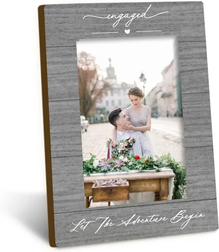 Miniatura 10 de Marco de fotos de compromiso para parejas recién casadas de 4 x 6, regalos de compromiso para parejas, regalo de recién casados, regalos de boda