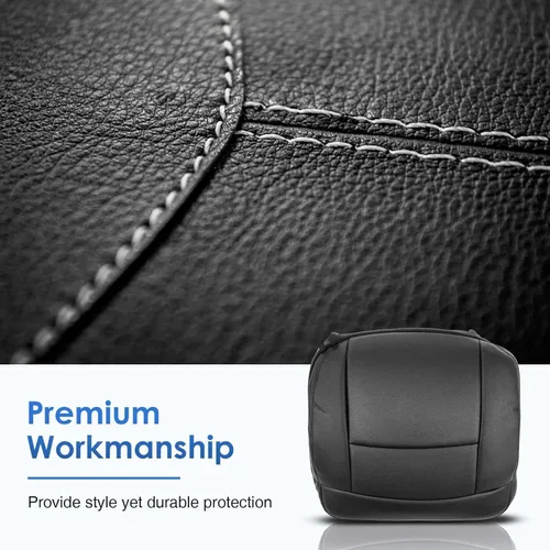 Miniatura 4 de A-Premium Funda de cuero para asiento de coche para conductor compatible con Ford F-150 2004-2008 FX4 Lariat STX XLT XL F-150 Heritage 2004 XL XLT