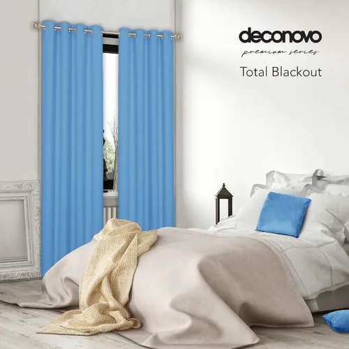 Miniatura 90 de Deconovo Cortinas opacas 100% con forro negro, cortinas con ojales aisladas térmicamente que reducen el ruido, doble capa para oscurecer