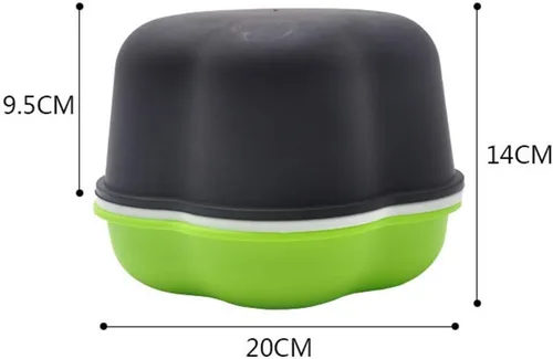 Miniatura 2 de Bandeja para germinar semillas con tapa, forma libre de suciedad y capacidad portátil, sin BPA, verde (2 unidades)