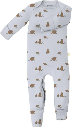 Miniatura 63 de GUNAMUNA Pijama unisex convertible ultrasuave para bebé, mameluco con cremallera para pañales, recién nacido a 24 meses