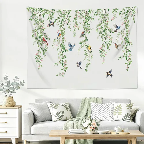 Miniatura 30 de HVEST Tapiz de fase lunar para colgar en la pared, cielo morado con nubes, estrellas, decoración de pared celestial, paisaje natural, decoración