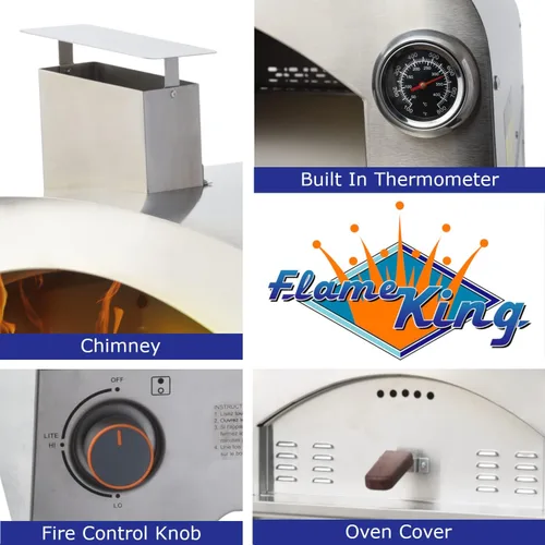 Miniatura 2 de Flame King Horno al aire libre para pizza y alimentos de gas propano para acampar, patio trasero, portón trasero